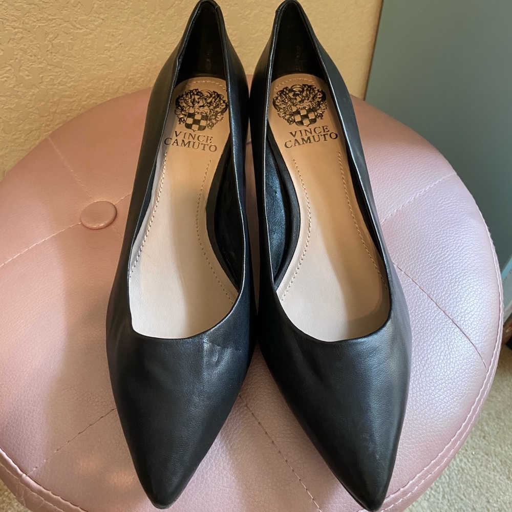 Vince Camuto Soft Leather Kitten Heel